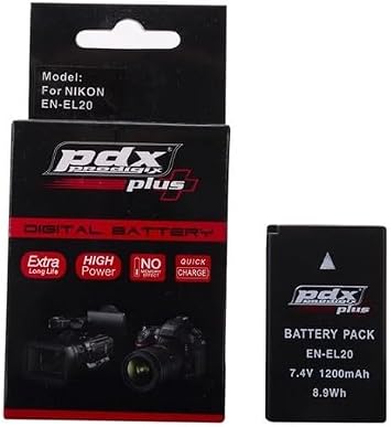 PDX Plus,Nikon ile uyumlu EN-EL20 Foto raf Makinesi Bataryas .