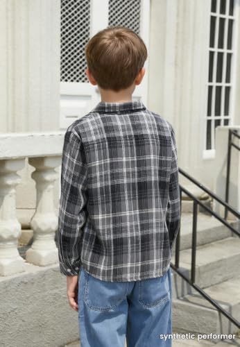 Image of Betusline Boy and Men Button Down Plaid Shirt | Soft,Breathable and Comfortable Fabric