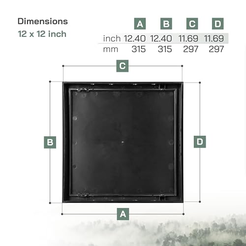 Couvercle de panneau anthracite 30,5 cm résistant pour cloison sèche - 3