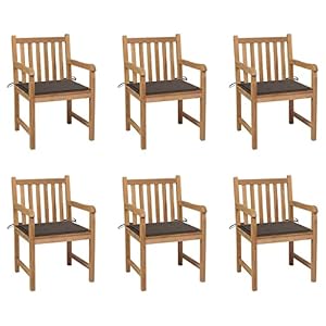 Generisch Generisch Gartenstühle 6 STK. mit Taupe Kissen Massivholz Teak,Möbel,Gartenmöbel,Gartensitzmöbel,Gartenstühle-3073039 Generisch Generisch Gartenstühle 6 STK. mit Taupe Kissen Massivholz Teak,Möbel,Gartenmöbel,Gartensitzmöbel,Gartenstühle-3073039