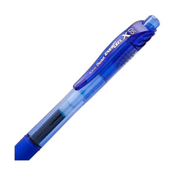 Pentel BLN105-C Gel-Tintenroller EnerGel mit Druckmechanik 0,25 mm Strichstärke und 0.5 mm Kugeldurchmesser, 12 Stück – Bild 5