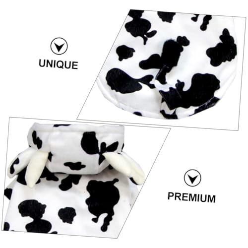 Disfraz para perros modelo vaca talla M blanco miniatura 3