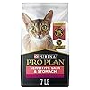 Purina Pro Plan Sensitive Skin and Stomach Cat Food, Lamb and Rice Formula – 7 lb. Bag