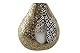PORTAVELA METAL CRISTAL 12,5X11,5X13,5 DORADO