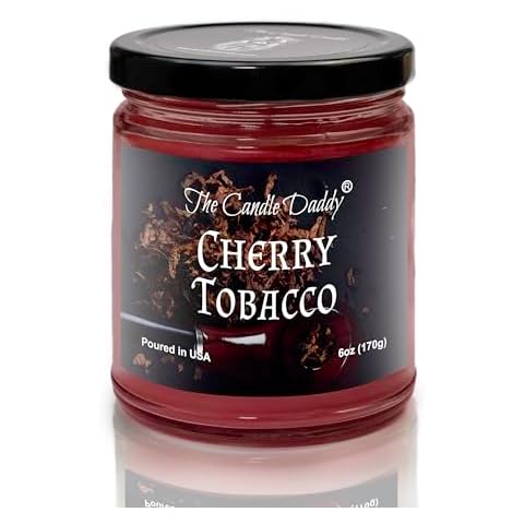 Cherry Tobacco Scented Candle - Hand Poured in Indiana Cover