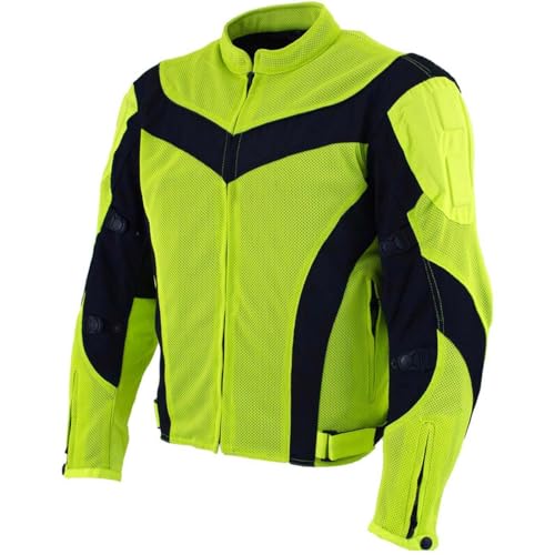 Image of Milwaukee Leather Men's CE Armored Textile Motorcycle Rider Jacket - Year Round Wear
