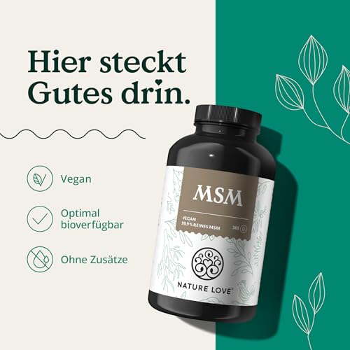 MSM Kapseln Nature Love – 365 veganische Kapseln für 6 Monate