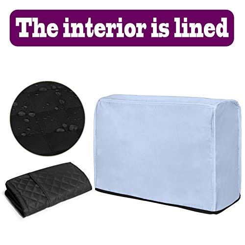 image for Luxja Dust Cover for Serger Sewing Machine, Serger Dust Cover with Sto