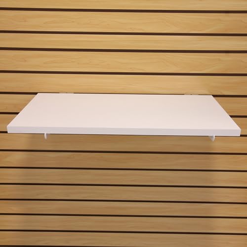 SSWBasics Laminated White Melamine Shelf Board, 24”L x 12”W, Durable and Sleek Cabinet Replacement Shelves, Sturdy and Stylish Shelf Boards for Retail, Thrift, Business, Home, or Office