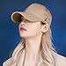 VARZAR 【Official Store Stud Logo Over fit Ball Cap / 4colors Unisex Small face Effect UV Protection hat Fashion hat (US, Numeric, 7, 7 1/2, Standard, Beige)