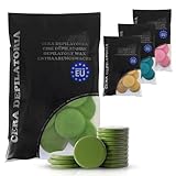 SELAS Cera Depilatoria Dischi 1kg Verde – Cera Brasiliana a Caldo Senza Strisce per Ceretta Viso e Corpo, Pelli Sensibili, Dischi Professionali Alta Qualità. Uso Completo. Con olio di aloe vera.