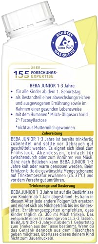 4. Bild von BEBA Junior 1-3 Jahre Milchgetränk trinkfertig, Babynahrung mit HMO 2'-FL, ohne Palmöl, 6er Pack (6 x 200ml)