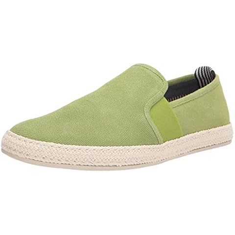 Stacy Adams Men's Nino Slip-on Espadrille Loafer Sneaker, Lime Green, 15 UK Cover