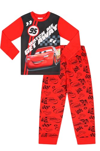 Disney Cars Schlafanzug für Jungen und Mädchen, lang, rot, 5-6 Years