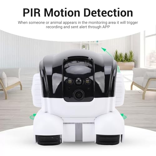 Annadue Robot Pet Camera on Wheels, Smart Security Cam avec Interaction à Distance, Suivi Automatique des Animaux de Compagnie, Détection de Mouvement, Appareil Photo Robot Mobile avec – Image 4