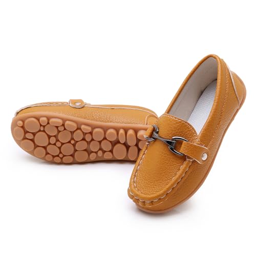 Image of RVROVIC Kids Girls Boys Slip-on Loafers Oxford PU Leather Flats Shoes(Toddler /Little Kid)