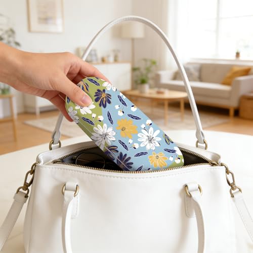 Image of Glasses Case Hard Shell,Portable Protective Eyeglasses Case, Eyeglass Holder Box with Cleaning Cloth,for Women Men
