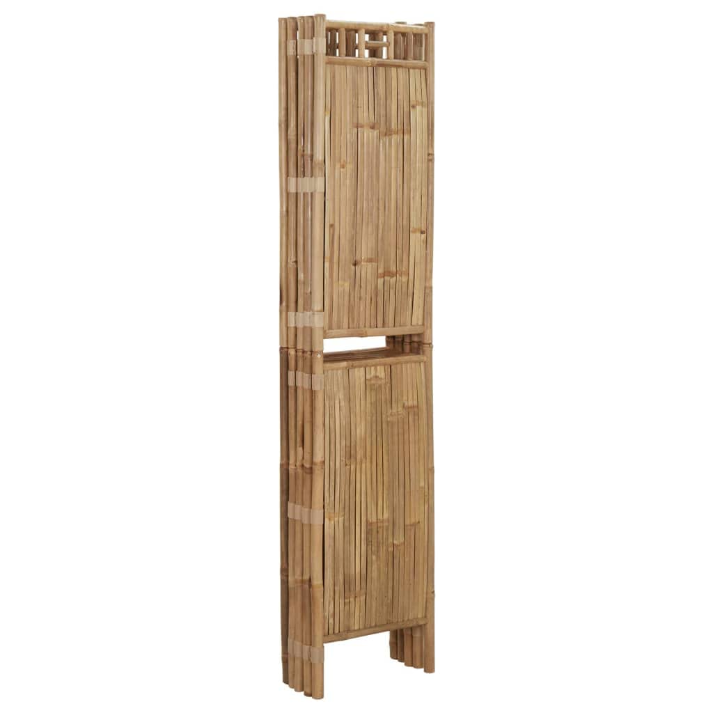 Separador decorativo para vestuarios, 5 piezas, bambú, 200 x 180 cm