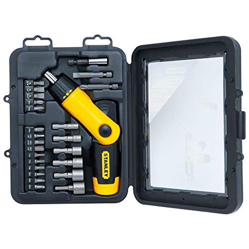 Tournevis porte embouts à cliquet STANLEY 0 63 022 Coffret de 25 pièces - vue 6