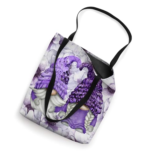 Bolsa Tote Estética Floral con Anémonas Lavanda miniatura 2