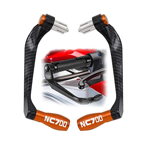 Protège-mains moto orange anti-casse pour leviers de frein de 22mm