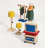 selecta puppenhaus puppen Maße: 10 cm Selecta 4195 Puppenhauszubehör Wohnraum-Set