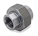 1-1/4" FNPT Black Forged Steel Union Class 3000