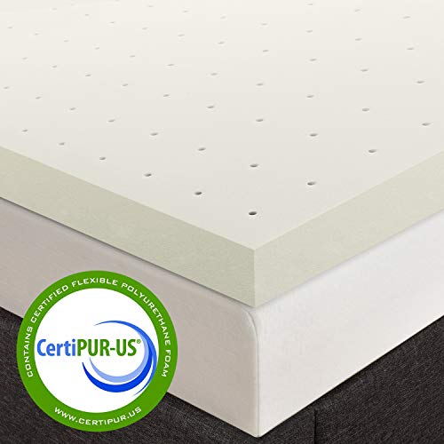 Image of Best Price Mattress 2.5 Inch Ventilated Memory Foam Mattress Topper, CertiPUR-US Certified, Queen