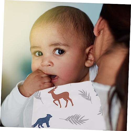 3Pcs Burp Cloths Absorbent Cotton Burping Rags for Skin Friendly Breathable Lightweight Portable for Travel Washable Durable Design3