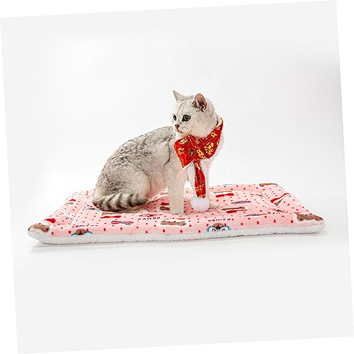 Bufanda triángulo para perro POPETPOP rojo dorado 45X7X3CM miniatura 6