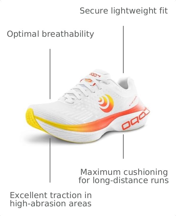 Topo Athletic Women's Specter 2 Comfortable Cushioned Durable 5MM Drop Road Running Shoes, Athletic Shoes for Road Running, White/Sunset, Size 9.5 by Topo Athletic - Image 3