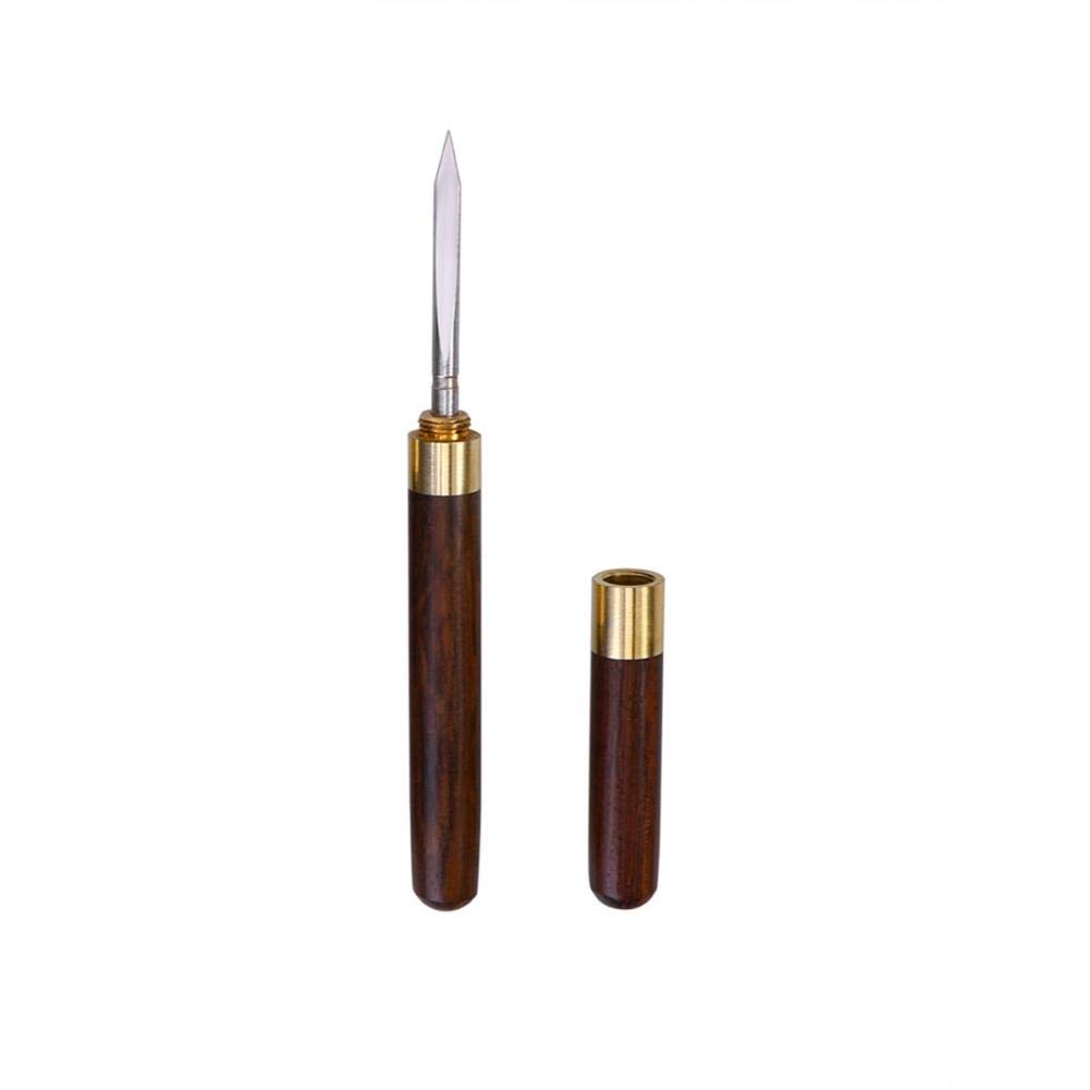 Pinicecore Random Color 1Pc Durable Ice Needle Pick With Wooden Handle Stainless Steel Ice Pick For Home Bar Accessories(Random Color)