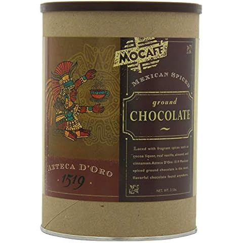 MOCAFÉ Azteca D'oro 1519 Mexican Spiced Ground Chocolate, 3 Pound Tin Cover