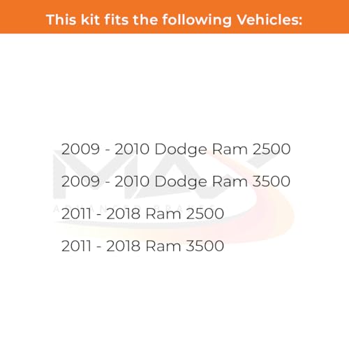 Image of MAX Advanced Brakes - Front Brake Kit For 2009-2018 Dodge Ram 2500, Dodge Ram 3500| Carbon Ceramic Brake and Rotor Kit| Daily Performance Geomet Coated Cross-Drilled Brake Rotors