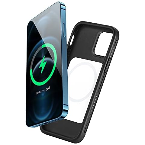 Case for iPhone 12/12 Pro 6.1 with Mag-Safe Charging, Slim Fit Hard Soft Silicone TPU Bumper Cover, Thin Cute Shockproof Anti-Yellow Protective Case for i-Phone 12 Pro 6.1 Cover