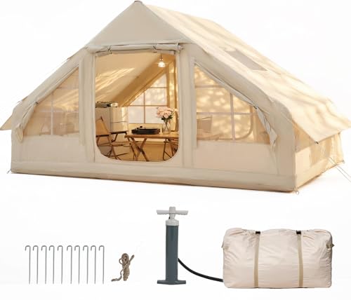 Aoxun Inflatable Camping Tent for 4-8 Person, Instant Setup...