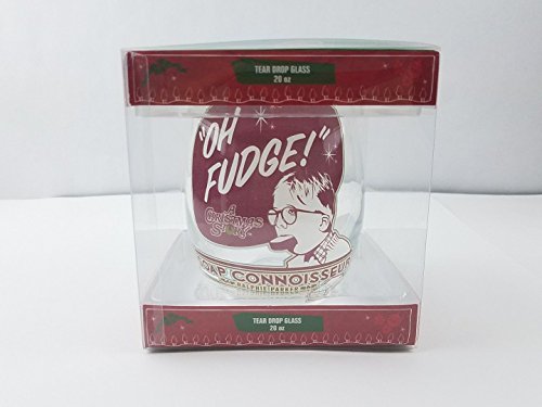 A Christmas Story 20oz Tear Drop Glass, Ralphie Parker,"Oh Fudge" Soap Connoisseur