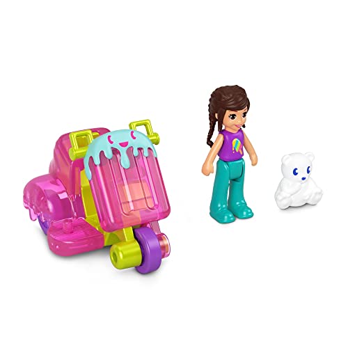 Muñeca Polly con Oso y Scooter Polly Pocket miniatura 1