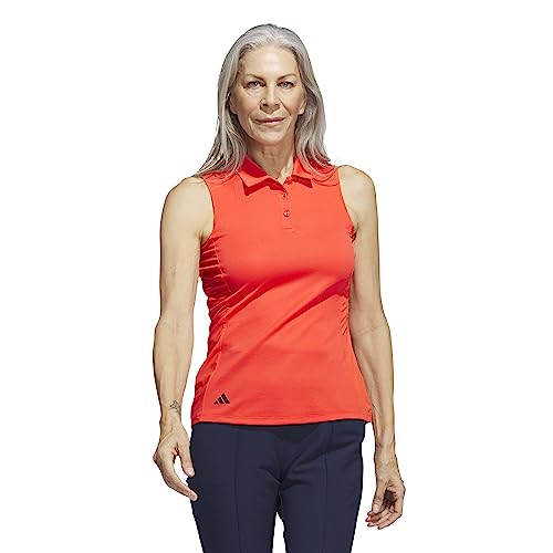Polo de golf sans manches Adidas en maille texturée légère