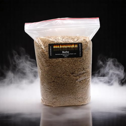 Räuchermehl/Räucherspäne SET Whisky-Mix mit zwei Klassikern Buche und Hickory sowie 3 Exoten aus Barriquefässern Brandy und, Fino plus Whisky-Räuchermehl zusammen 5X 200g zusammen1 Kg BBQ