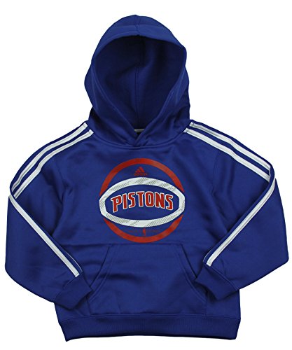 adidas Detroit Pistons NBA Little Boys 3 Stripe Pullover Hoodie, Blue (Medium (5-6), Blue)