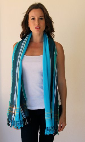 Scarf/Sarong/Kikoy - Turquoise Blue2