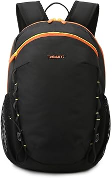 20L Small Hiking Daypack Lightweight Nylon Backpack Casual Backpacks Stylish Color Blocking for Women Men Mountain Trips Black