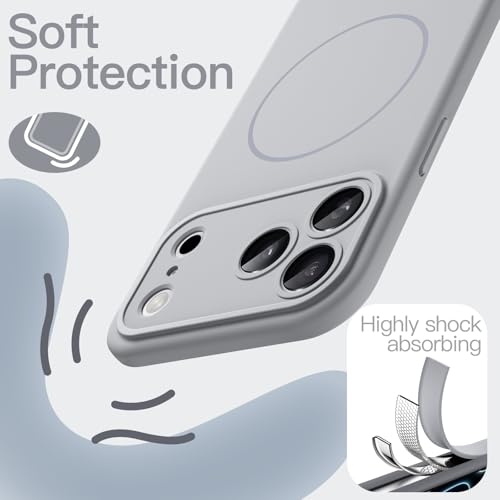 Image of JETech Magnetic Silicone Case for iPhone 17 Pro Max, Grey