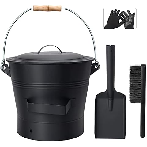 BRIAN & DANY 10L Ash Bucket Set with Lid Cover