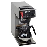 Bunn 12950.0293 CWTF15-1 Automatic 12 Cup Coffee Brewer with 1 Lower Warmer and Black Plastic Funnel - 120V