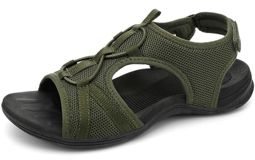 Image of UBFEN Womens Hiking Sandals Comfortable Walking Sandals Summer Sport Breathable Arch Support