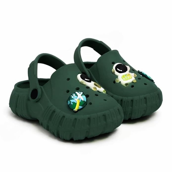 Image of GIMME ! Little Monkey, Toddler Clogs Slippers, 12 Months to 6 Years, Baby Boy, Waterproof, Lightweight, Cute Cartoon Fun Charms, Pink, Non-Slip Sole