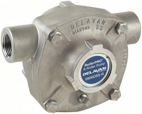 Delavan 6 Roller Diamond Series Pump 5/8" Shaft & 3/4" NPT Inlet & Outlet 6900DSS