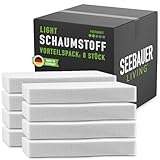 Mittelfester Schaumstoff: Die mittlere Dichte (Raumgewicht) von 26 kg je Kubikmeter sorgt für einen guten Sitz- und Liegekomfort. Durch die Stauchhärte von 4,0 kPa ist diese Schaumstoffplatte besonders formstabil und langlebig. Perfekt für Polsterprojekte mit normaler Beanspruchung.